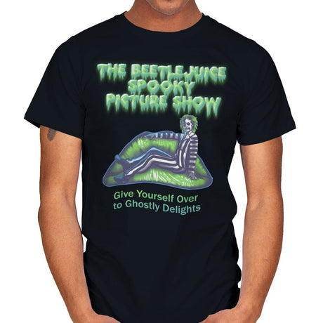 THE Beetlejuice Spooky Picture Show Movie - Mens T-Shirts RIPT Apparel Small / Black