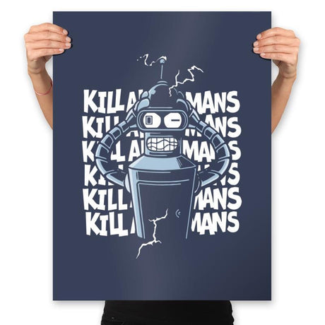 The Bending Joke - Prints Posters RIPT Apparel 18x24 / Navy