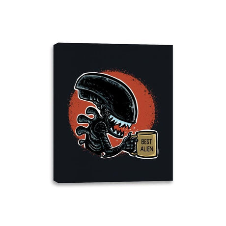 The Best Alien - Canvas Wraps Canvas Wraps RIPT Apparel 8x10 / Black