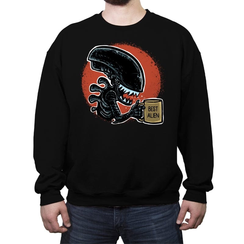 The Best Alien - Crew Neck Sweatshirt Crew Neck Sweatshirt RIPT Apparel Small / Black