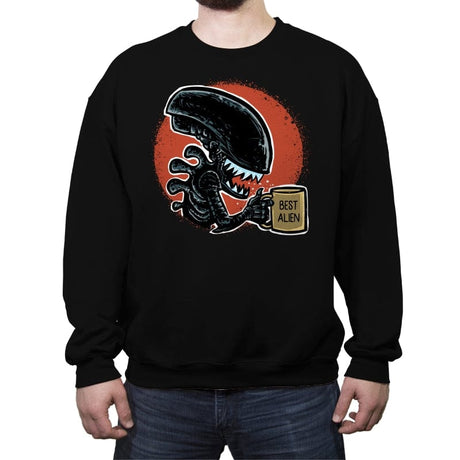 The Best Alien - Crew Neck Sweatshirt Crew Neck Sweatshirt RIPT Apparel Small / Black