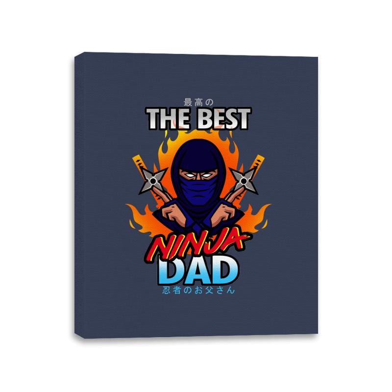 The Best Ninja Dad - Canvas Wraps Canvas Wraps RIPT Apparel 11x14 / Navy