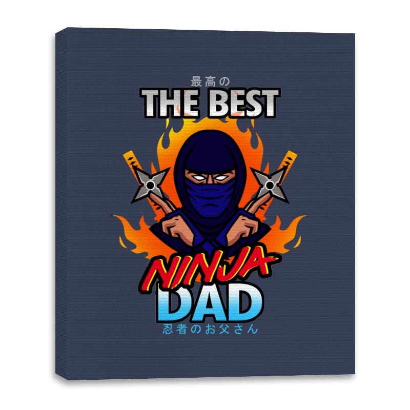 The Best Ninja Dad - Canvas Wraps Canvas Wraps RIPT Apparel 16x20 / Navy