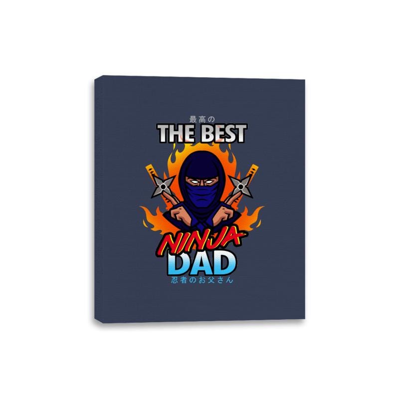 The Best Ninja Dad - Canvas Wraps Canvas Wraps RIPT Apparel 8x10 / Navy