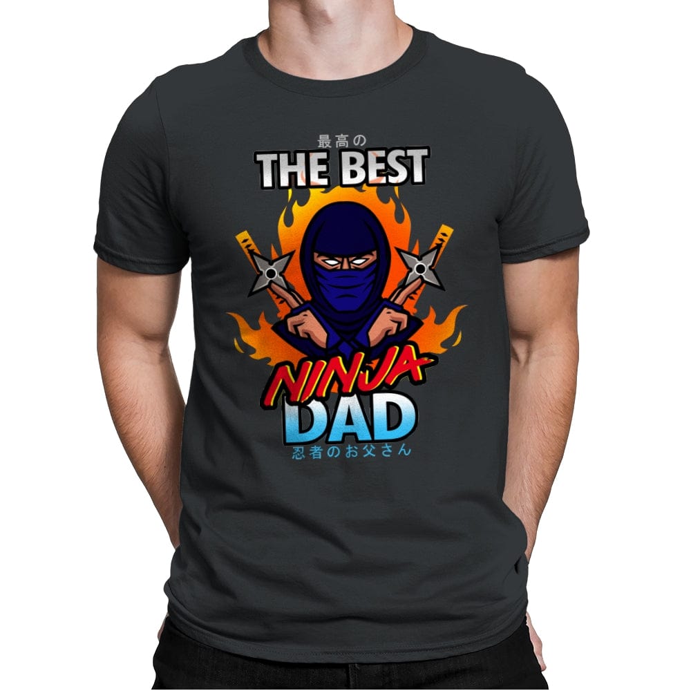 The Best Ninja Dad - Mens Premium T-Shirts RIPT Apparel Small / Heavy Metal