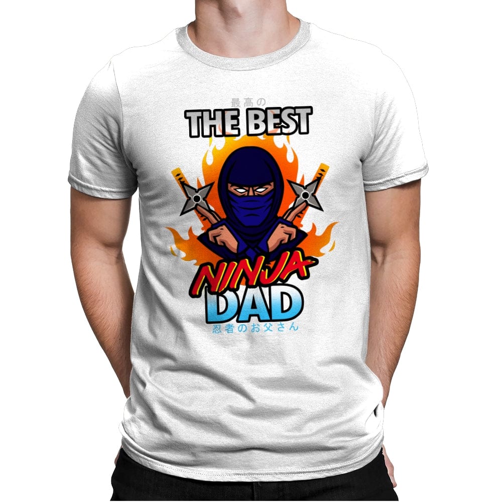 The Best Ninja Dad - Mens Premium T-Shirts RIPT Apparel Small / White