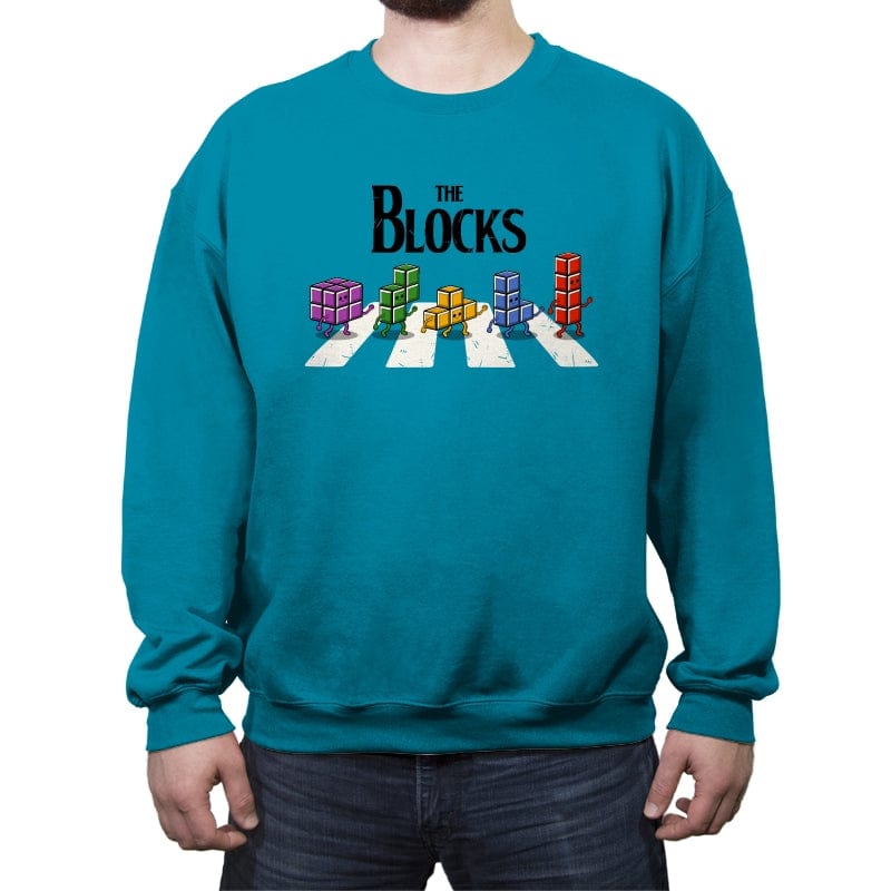 The Blocks - Crew Neck Sweatshirt Crew Neck Sweatshirt RIPT Apparel Small / Antique Sapphire