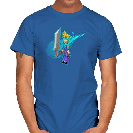 The Blocky Hero of Midgar Exclusive - Mens T-Shirts RIPT Apparel Small / Royal