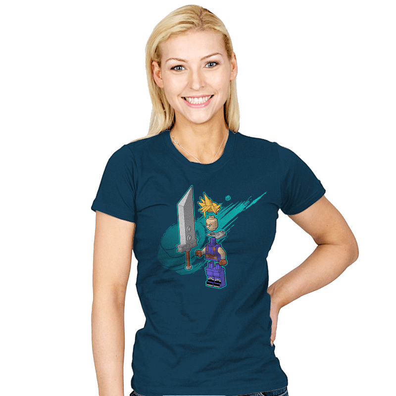 The Blocky Hero of Midgar - Womens T-Shirts RIPT Apparel