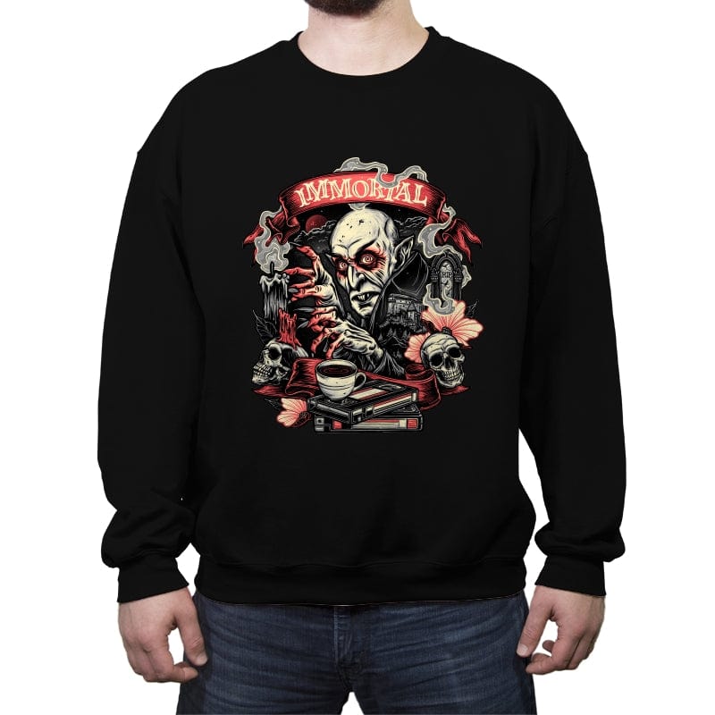 The Blood of the Immortal - Crew Neck Sweatshirt Crew Neck Sweatshirt RIPT Apparel Small / Black