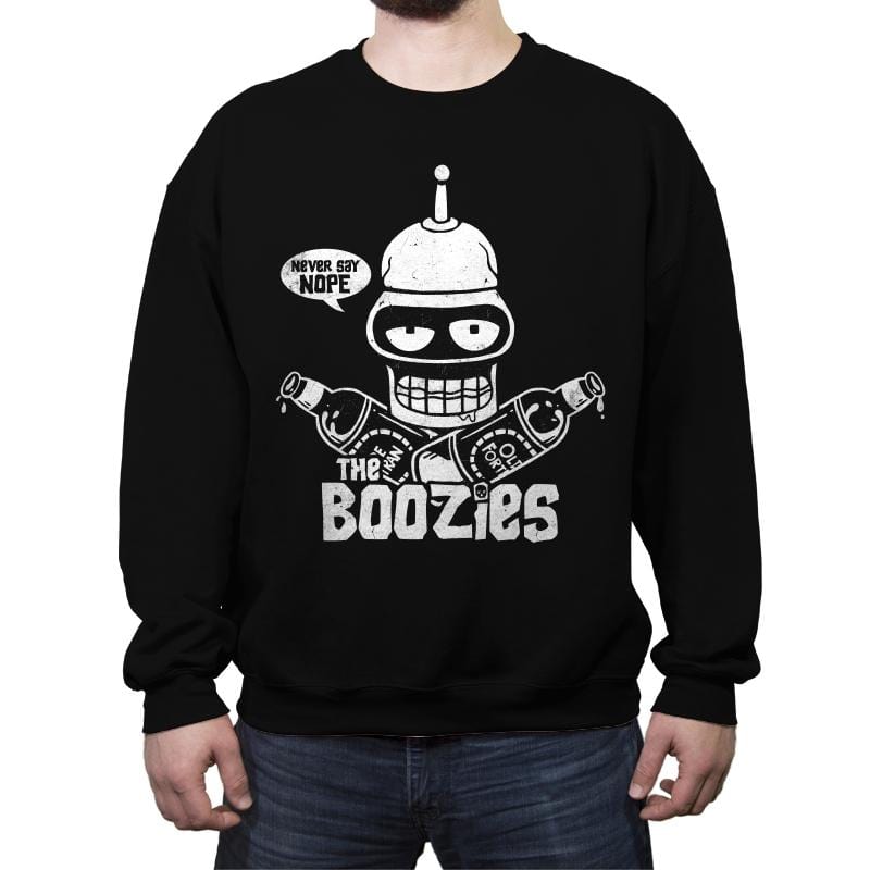 The Boozies - Crew Neck Sweatshirt Crew Neck Sweatshirt RIPT Apparel Small / Black