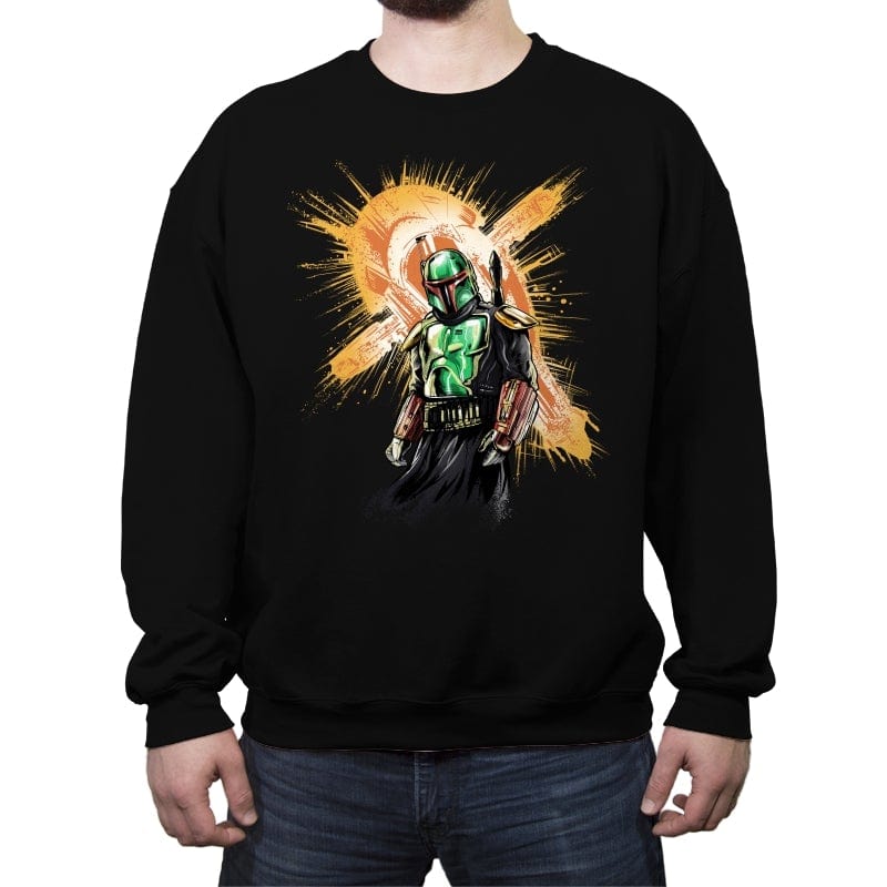 The Bounty Hunter Rises - Crew Neck Sweatshirt Crew Neck Sweatshirt RIPT Apparel Small / Black