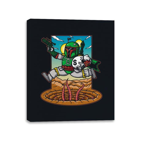 The Bounty Hunter Run - Canvas Wraps Canvas Wraps RIPT Apparel 11x14 / Black