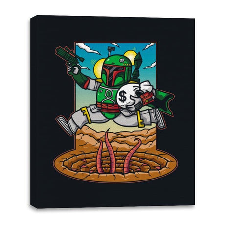 The Bounty Hunter Run - Canvas Wraps Canvas Wraps RIPT Apparel 16x20 / Black