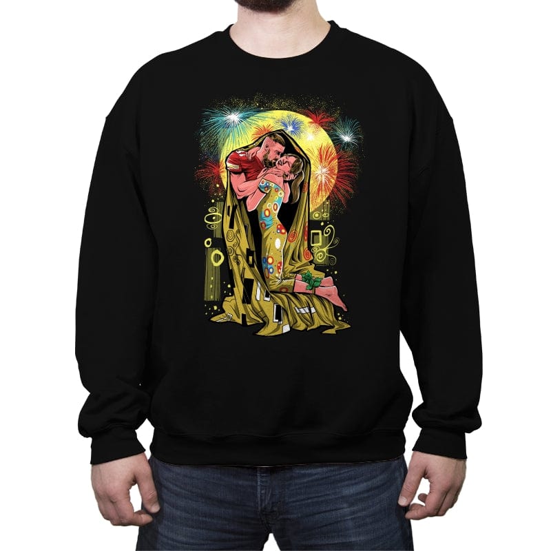 The Bowl Kiss - Crew Neck Sweatshirt Crew Neck Sweatshirt RIPT Apparel Small / Black