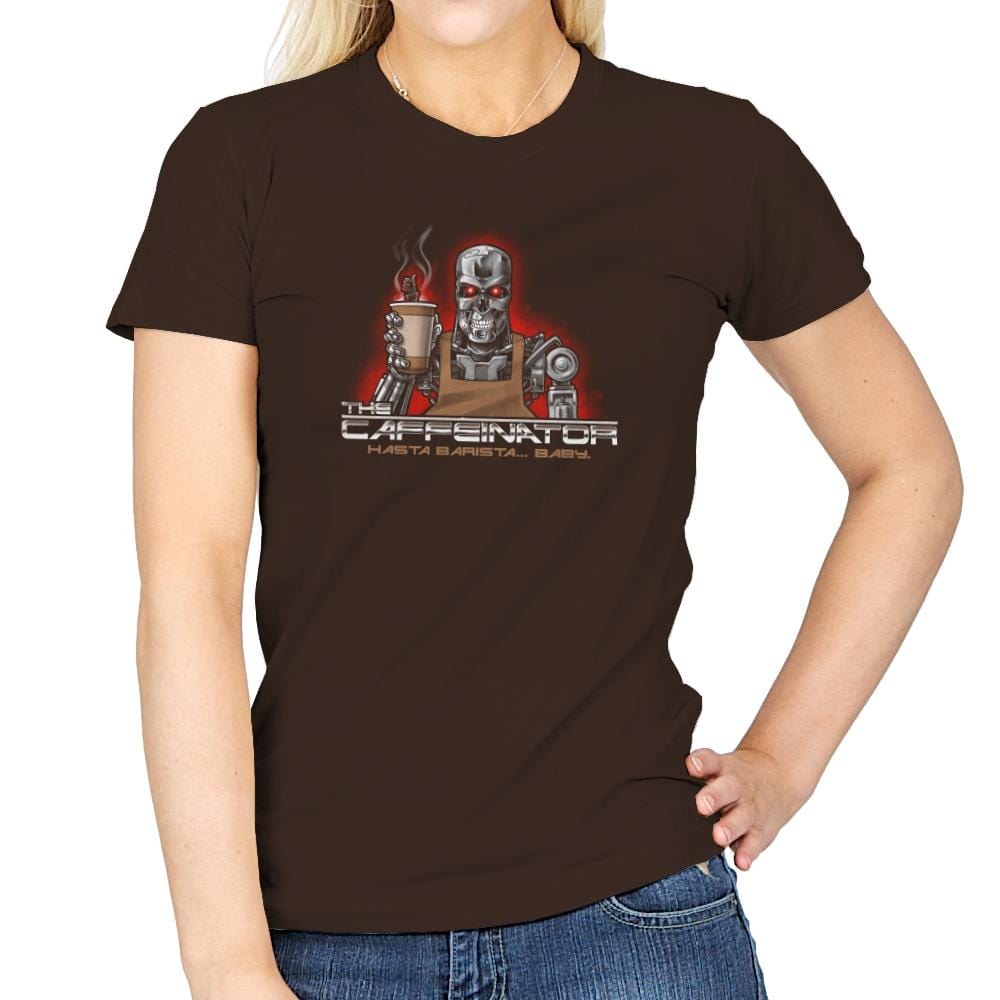 The Caffeinator Exclusive - Womens T-Shirts RIPT Apparel Small / Dark Chocolate