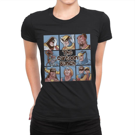 The Cartoon Bunch - Womens Premium T-Shirts RIPT Apparel Small / Black