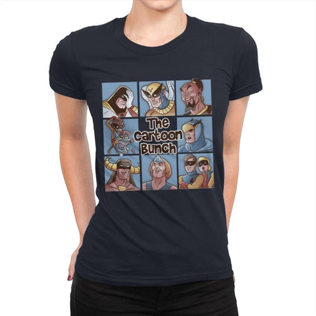 The Cartoon Bunch - Womens Premium T-Shirts RIPT Apparel Small / Midnight Navy