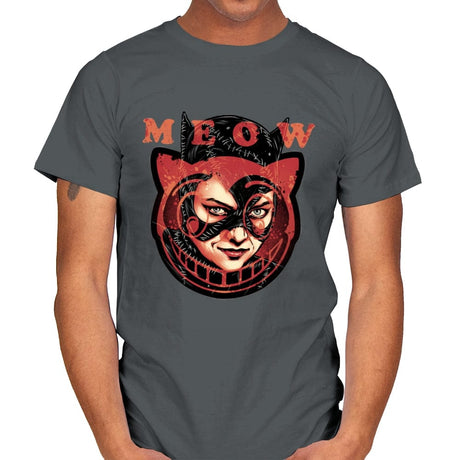 The Cat said Meow - Mens T-Shirts RIPT Apparel Small / Charcoal