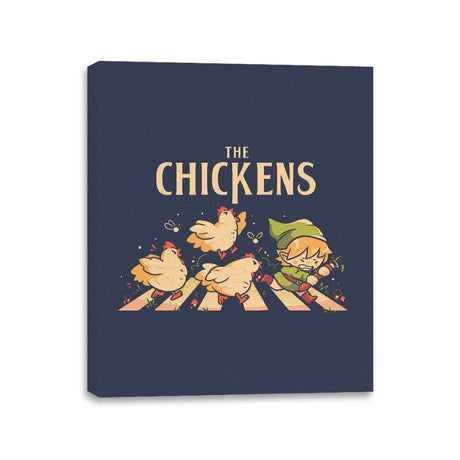 The Chickens - Canvas Wraps Canvas Wraps RIPT Apparel 11x14 / Navy