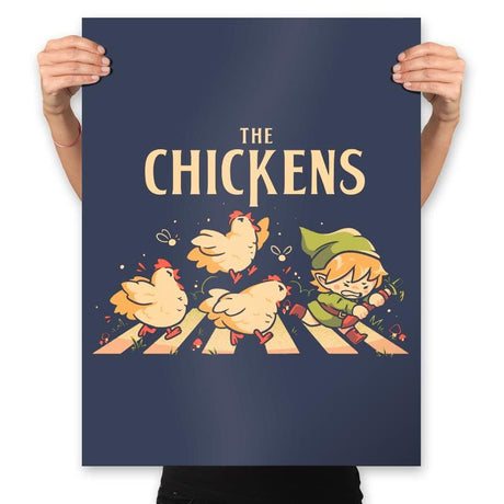 The Chickens - Prints Posters RIPT Apparel 18x24 / Navy