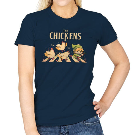 The Chickens - Womens T-Shirts RIPT Apparel Small / Navy