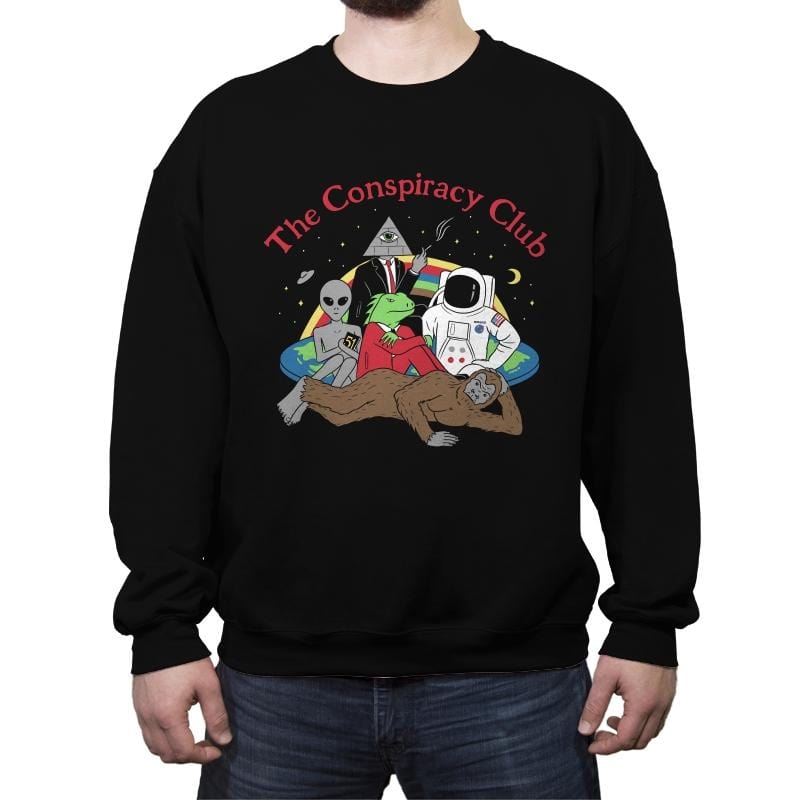 The Conspiracy Club - Crew Neck Sweatshirt Crew Neck Sweatshirt RIPT Apparel