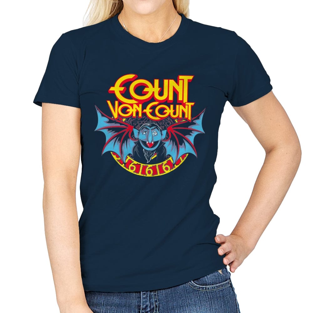 The Count - Anytime - Womens T-Shirts RIPT Apparel Small / Navy