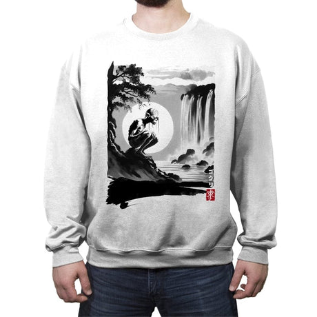 The Creature's Journey - Crew Neck Sweatshirt Crew Neck Sweatshirt RIPT Apparel Small / White