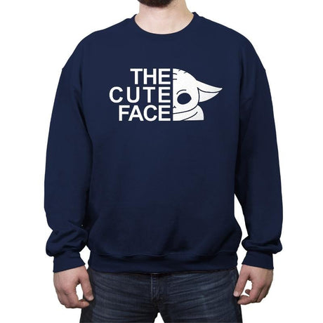 The Cute Face - Crew Neck Sweatshirt Crew Neck Sweatshirt RIPT Apparel Small / Navy