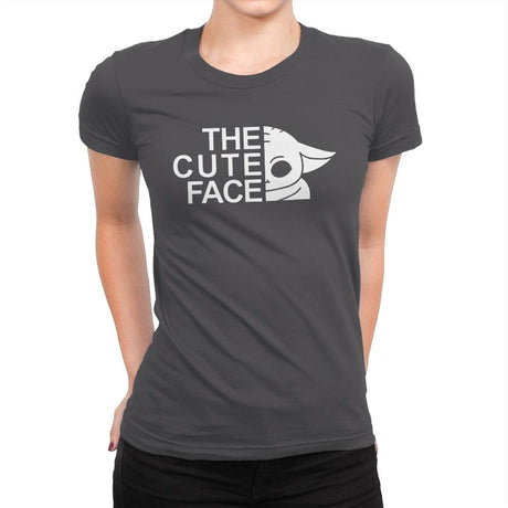 The Cute Face - Womens Premium T-Shirts RIPT Apparel Small / Heavy Metal