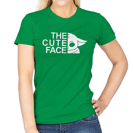 The Cute Face - Womens T-Shirts RIPT Apparel Small / Irish Green