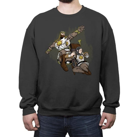 The Dark King - Crew Neck Sweatshirt Crew Neck Sweatshirt RIPT Apparel Small / Charcoal