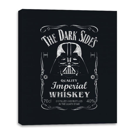 The Dark Side's Whiskey - Canvas Wraps Canvas Wraps RIPT Apparel 16x20 / Black