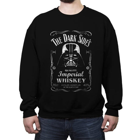 The Dark Side's Whiskey - Crew Neck Sweatshirt Crew Neck Sweatshirt RIPT Apparel Small / Black