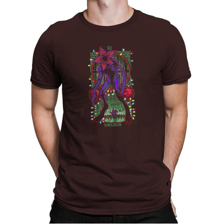 The Demogorgan Tarot Card Exclusive - Mens Premium T-Shirts RIPT Apparel Small / Dark Chocolate