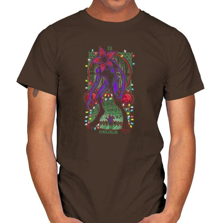 The Demogorgan Tarot Card Exclusive - Mens T-Shirts RIPT Apparel Small / Dark Chocolate