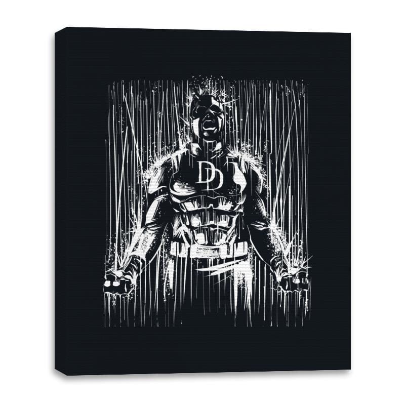 The Devil in the Rain - Canvas Wraps Canvas Wraps RIPT Apparel 16x20 / Black