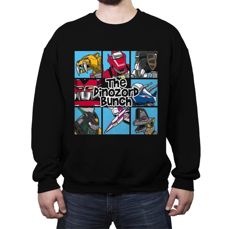 The Dinozord Bunch - Crew Neck Sweatshirt Crew Neck Sweatshirt RIPT Apparel Small / Black