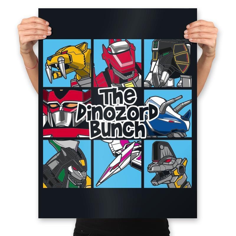 The Dinozord Bunch - Prints Posters RIPT Apparel 18x24 / Black