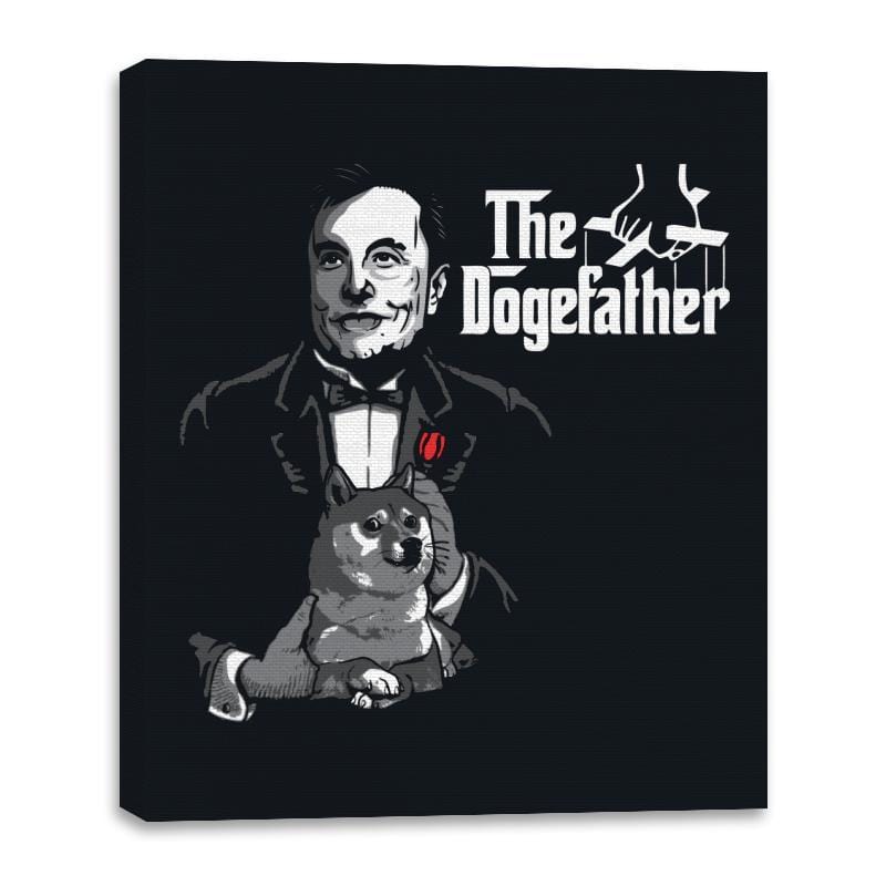 The Dogefather - Canvas Wraps Canvas Wraps RIPT Apparel 16x20 / Black