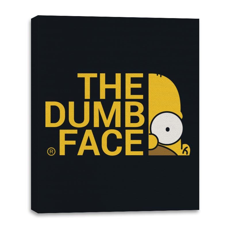 The Dumb Face - Canvas Wraps Canvas Wraps RIPT Apparel 16x20 / Black