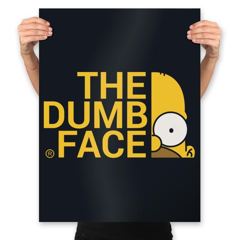 The Dumb Face - Prints Posters RIPT Apparel 18x24 / Black