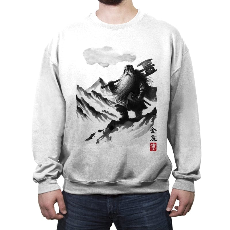 The Dwarf's Journey - Crew Neck Sweatshirt Crew Neck Sweatshirt RIPT Apparel Small / White