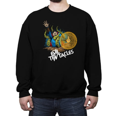 The Evil Tentacles - Crew Neck Sweatshirt Crew Neck Sweatshirt RIPT Apparel Small / Black