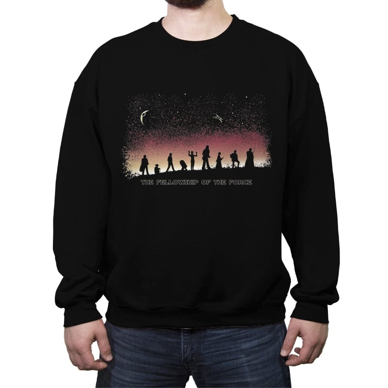 The Fellowship of the Force - Crew Neck Sweatshirt Crew Neck Sweatshirt RIPT Apparel Small / Black