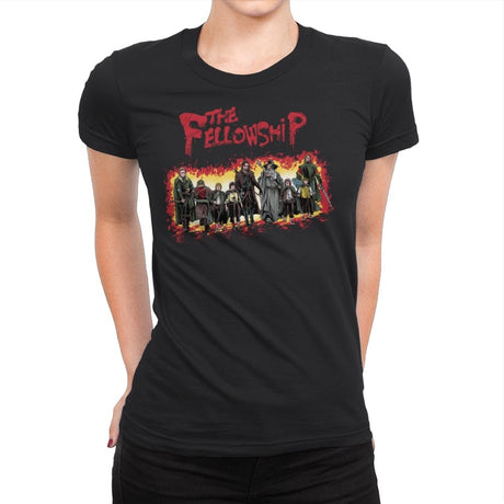 The Fellowship - Womens Premium T-Shirts RIPT Apparel Small / Black