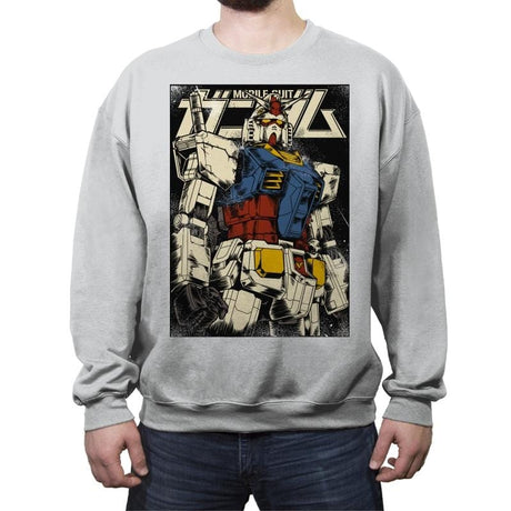 The First Bot - Crew Neck Sweatshirt Crew Neck Sweatshirt RIPT Apparel Small / Sport Gray