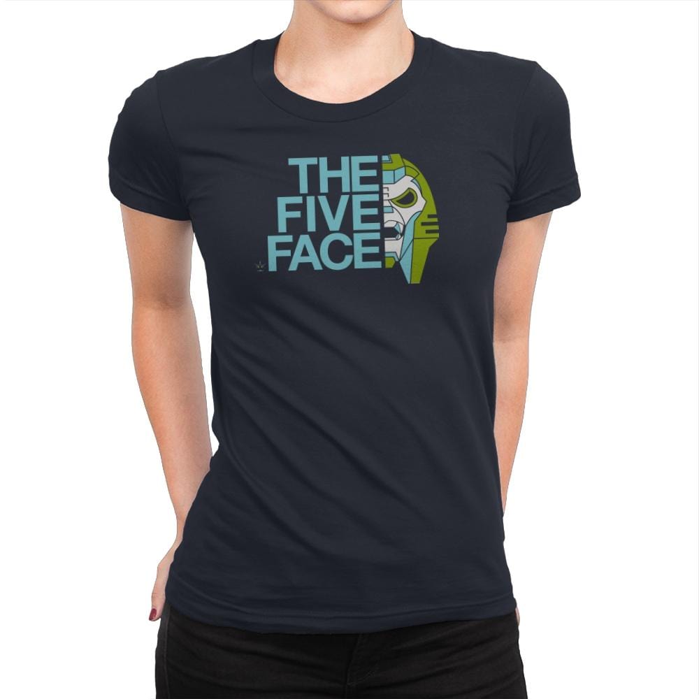 The Five Face Exclusive - Womens Premium T-Shirts RIPT Apparel Small / Midnight Navy