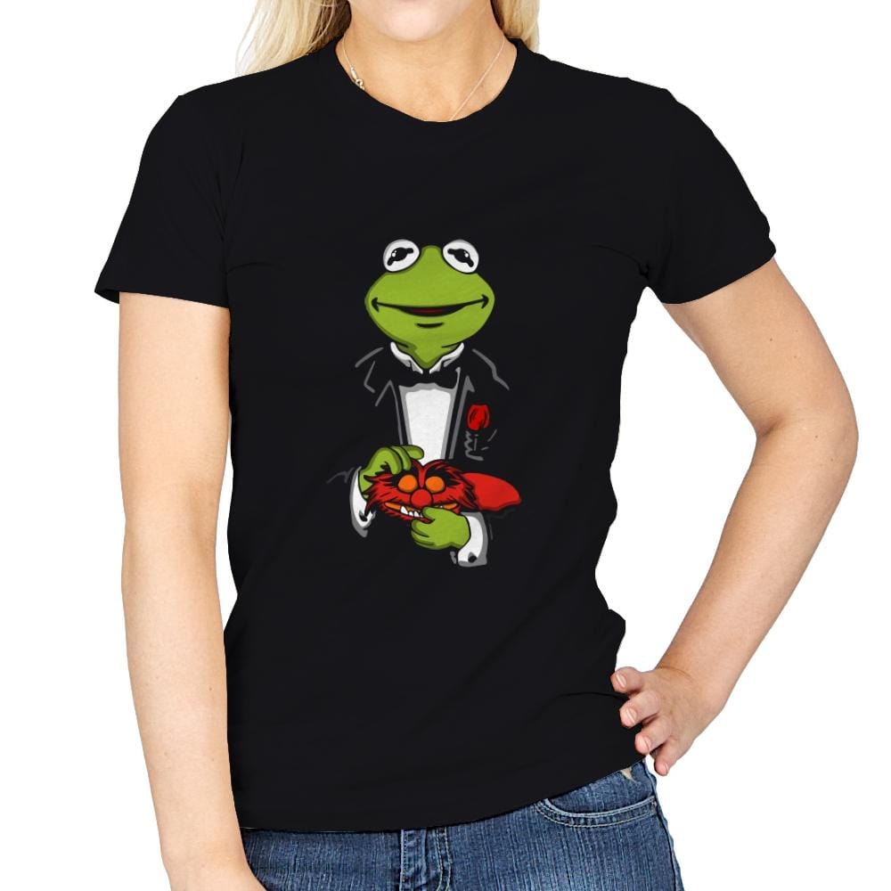 The Frogfather - Womens T-Shirts RIPT Apparel Small / Black